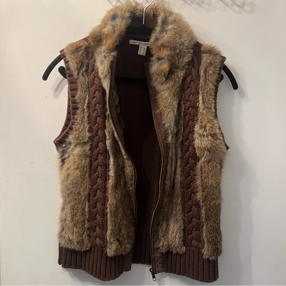 Wool & Real Rabbit Fur Vest